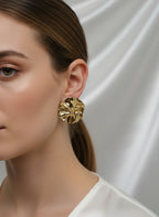 Boucle d'oreille Taliana - boucle d'oreille ronde martelé 