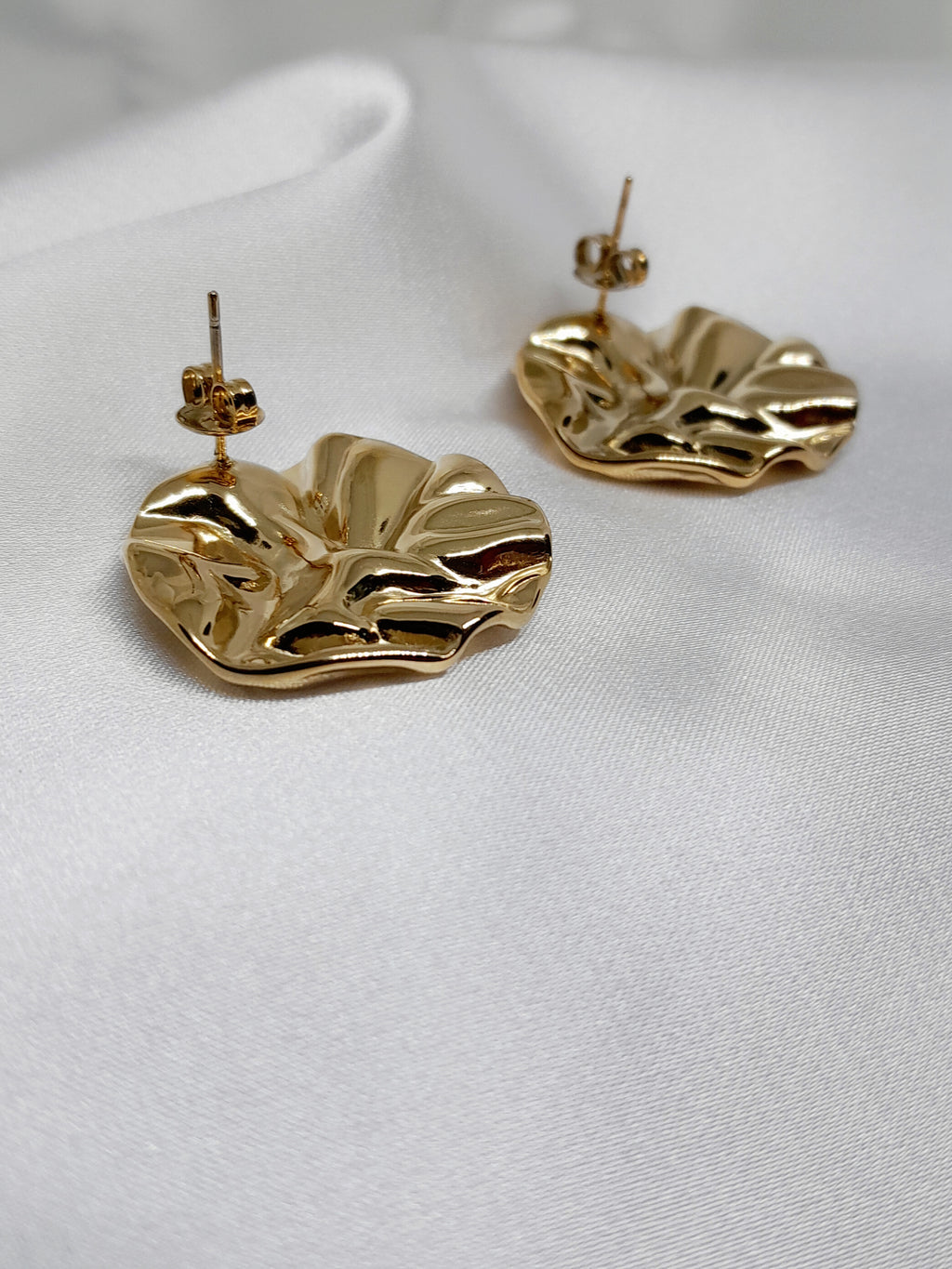 Boucle d'oreille Taliana- boucle d'oreille ronde martelé 