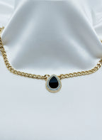 Large rhinestone mesh necklace