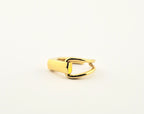 Bague Olia dorée en acier inoxydable ajustable design moderne